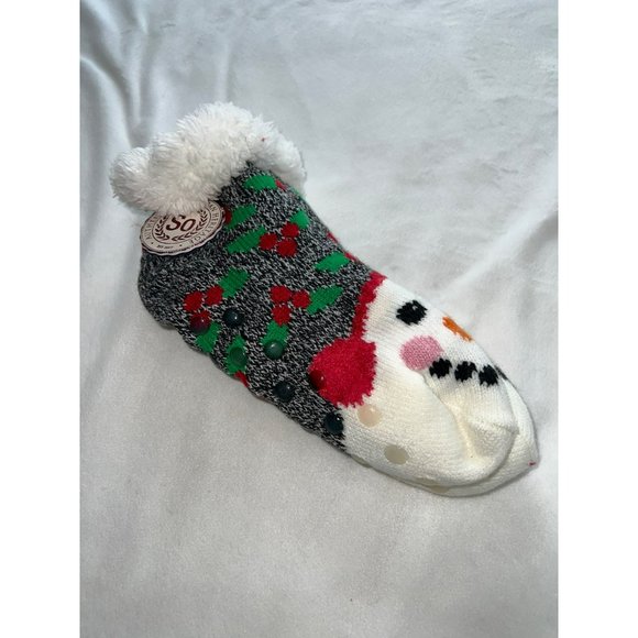So! Ladies Snowman Slipper Socks NWT - Picture 3 of 6
